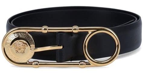 versace safety pin belt gold|versace reversible belt.